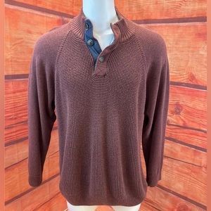 Mens Weatherproof Vintage Faded Maroon Sweater Top Size M